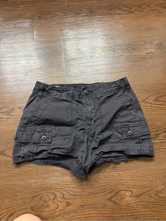 American Eagle Outfitters Pants - American Eagle Outfitters Black Cargo Cutoff Shorts